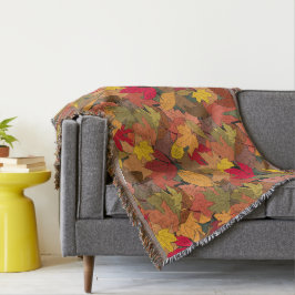 Manta Hojas de otoño coloridas