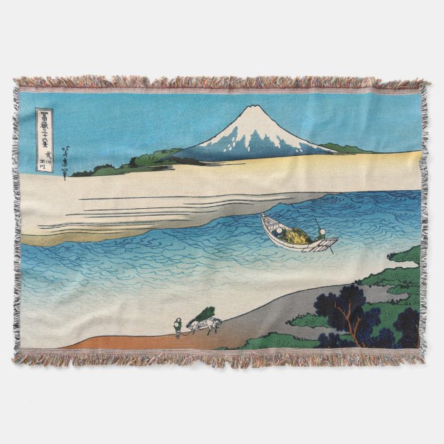 Manta Hokusai - Río Tama en la provincia de Musashi (Anverso)