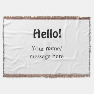 Manta Hola agregar mensaje de nombre simple mínimo tem d