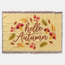 Hola Otoño Caída Hongo Color Otoñal Hojas