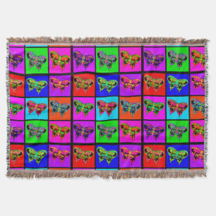 Manta holiES - Mosaico de mariposas psicodélicas