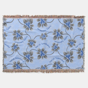 Manta Holly Hanukkah Blue Floral