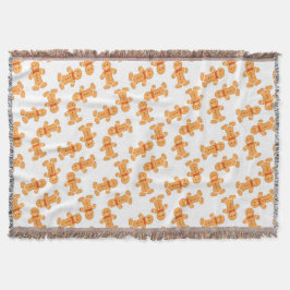 Manta Hombre de jengibre marrón sobre blanco