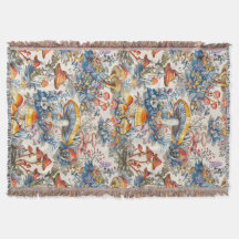 Hongos místicos en la tela de Jouy