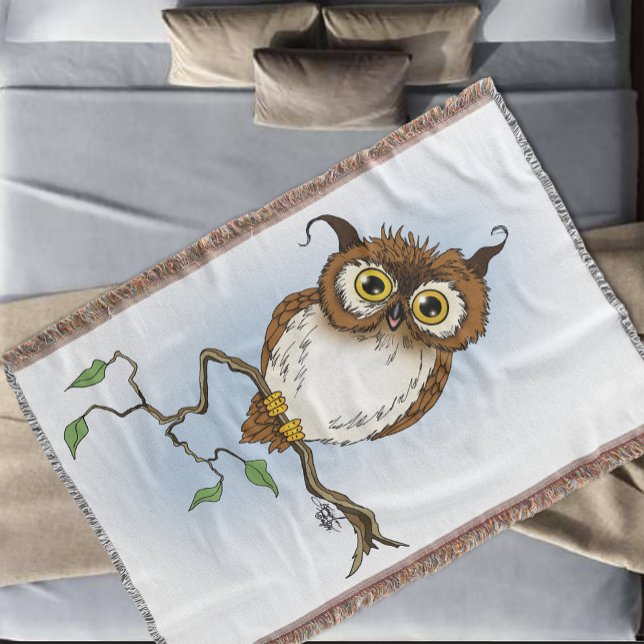 Manta Hoot marrón de búho lindo (Subido por el creador)