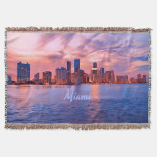 Manta Horizonte urbano de la ciudad de Miami Beach Flori