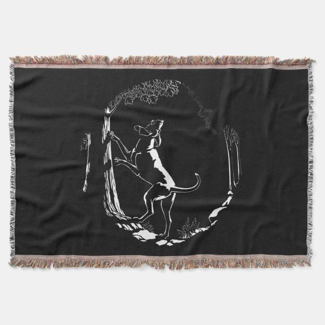 Manta Hound Dog Blanket Hunting Dog Art Throw Blanket (Anverso)
