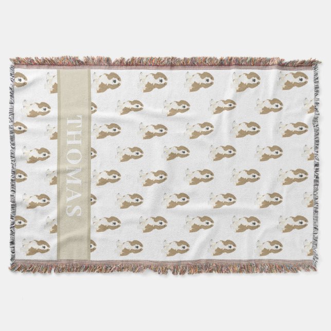 Manta Hound personalizado de Basset (Anverso)