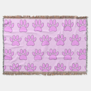 Manta Huella de Cachorro en Rosa