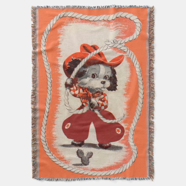 Manta huella de perro vaquero (Frente vertical)