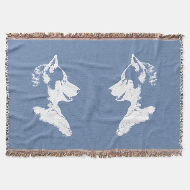 Manta Husky Blanket Siberian Husky Dog Lanzamiento de ma (Anverso)