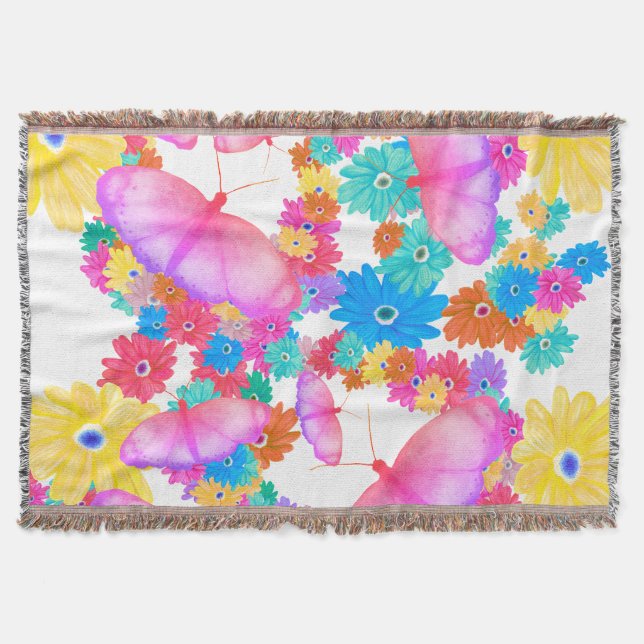 Manta I Love Flowers. Butterfly Dream (Anverso)