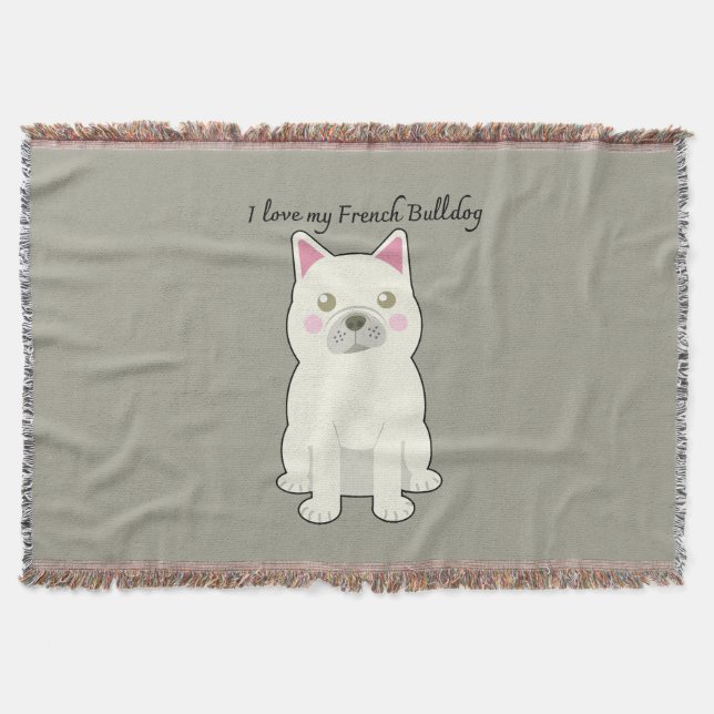 Manta I Love my French Bulldog (Anverso)
