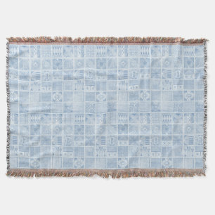 Manta Ibadan Dum Denim Yoruba Adire Woven Blanket