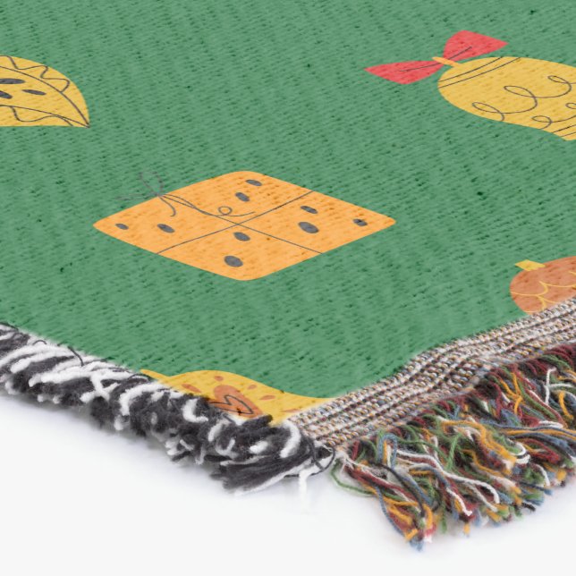 Manta Iconos retro de Navidades modernos de mediados del (Esquina)