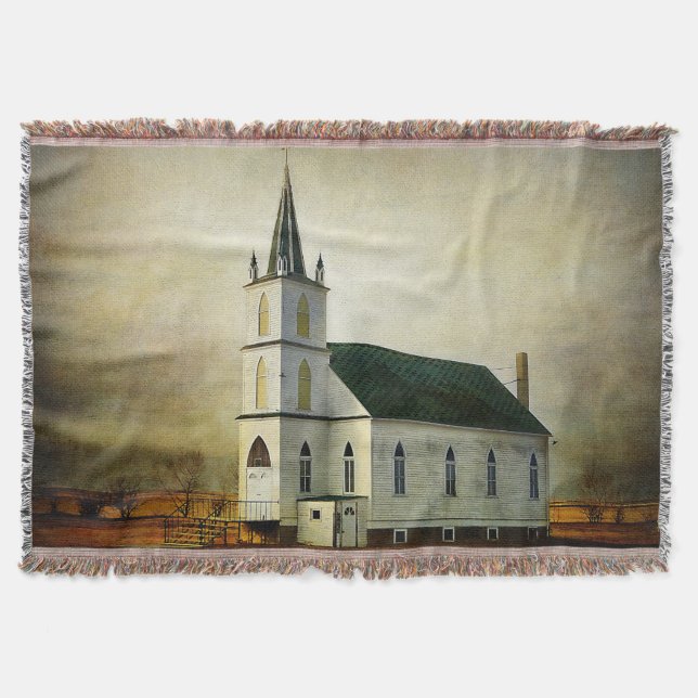 Manta Iglesia del campo texturizada Throw Blanket (Anverso)