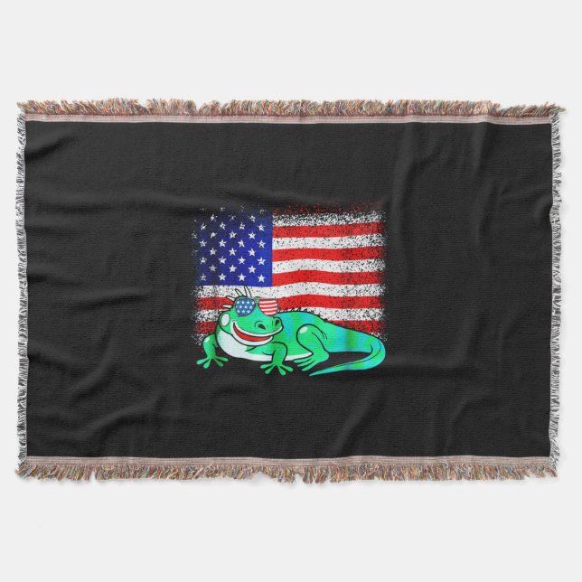 Manta Iguana con bandera de América (Anverso)