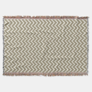 Manta Ikat Chevrons - Taupe tan y beige