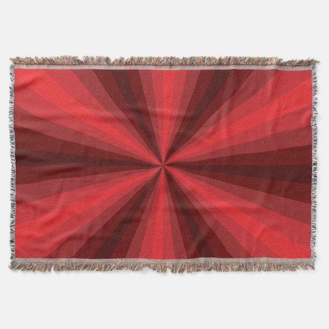 Manta Ilusión óptica Red Throw Blanket (Anverso)