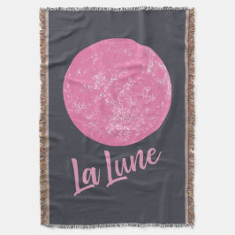 Manta Ilustracion cutáneo rosa lunar francés La lune azu