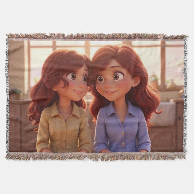 Manta Ilustración de arte de hermanas Bond – Hermosas he (Anverso)