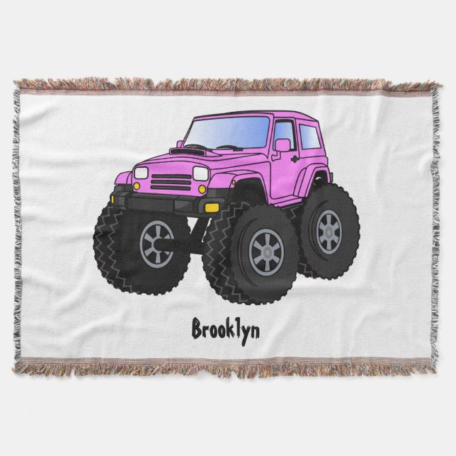 Manta Ilustración de dibujos animados de camión monstruo (Anverso)