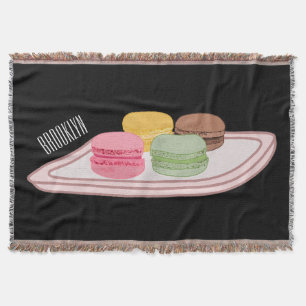 Manta Ilustración de dibujos animados de macarón