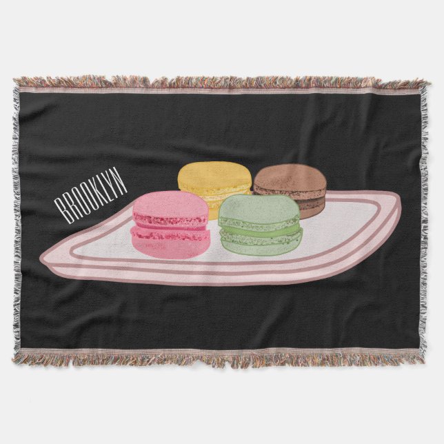 Manta Ilustración de dibujos animados de macarón (Anverso)