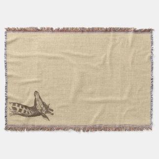 Manta Ilustracion de jirafa de época en Burlap
