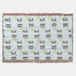 Manta Ilustración de Panda Adorable
