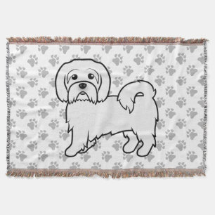 Manta Ilustración de perro de dibujos animados lindo Cot