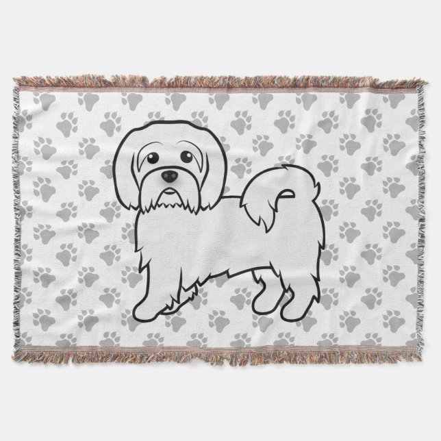 Manta Ilustración de perro de dibujos animados lindo Cot (Anverso)