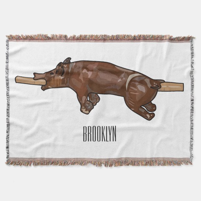 Manta Ilustracion de personalizado asado de cerdo / cerd (Anverso)