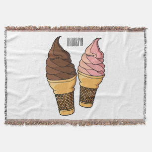 Manta Ilustracion de personalizado de helado de cono