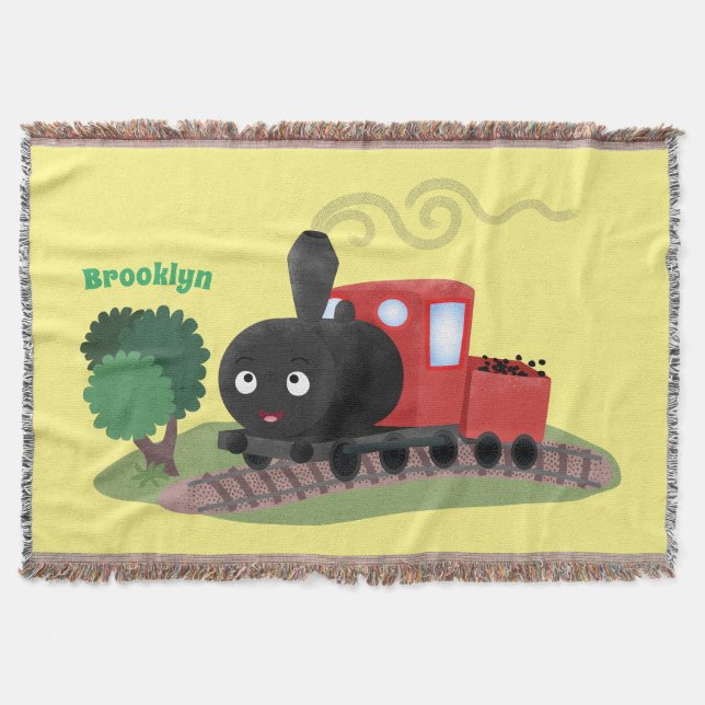 Manta Ilustracion de personalizado de locomotora de trac (Anverso)