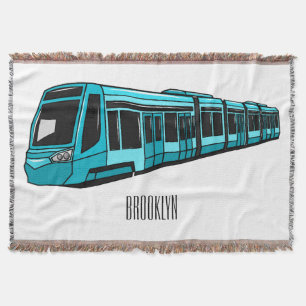 Manta Ilustracion de personalizado de locomotora eléctri