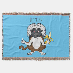 Manta Ilustracion de personalizado de mono Tamarin Top d