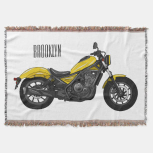 Manta Ilustracion de personalizado de motocicleta de cru