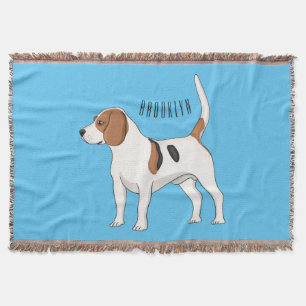 Manta Ilustracion de personalizado de perro Beagle
