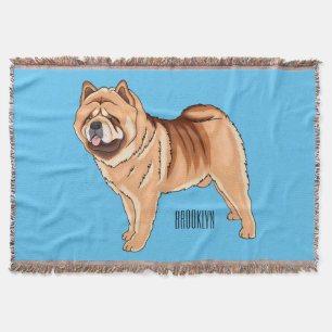 Manta Ilustracion de personalizado de perro Chow Chow