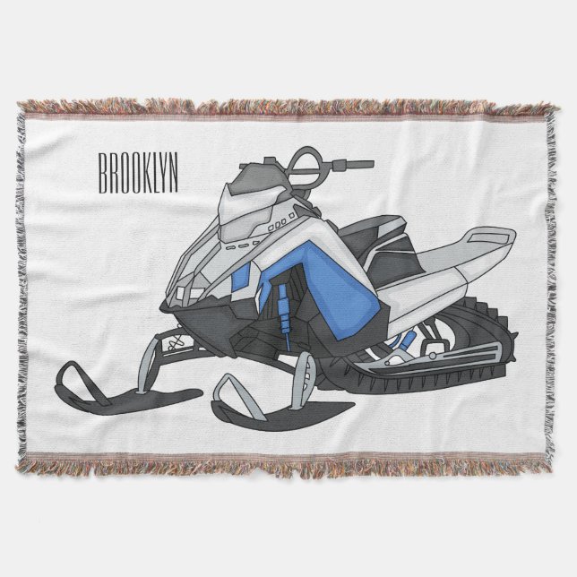 Manta Ilustracion de personalizado para motos de nieve (Anverso)