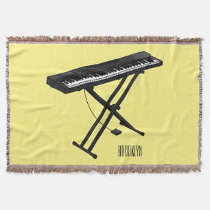 Manta Ilustracion de piano personalizado de teclado