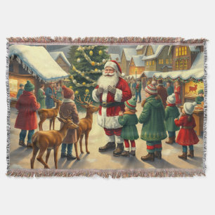 Manta Ilustracion navideño vintage