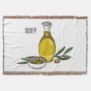 Manta Ilustracion personalizado de aceite de oliva