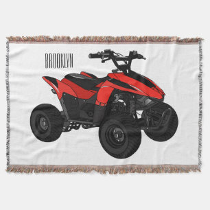 Manta Ilustracion personalizado de atv de cuatro bicicle