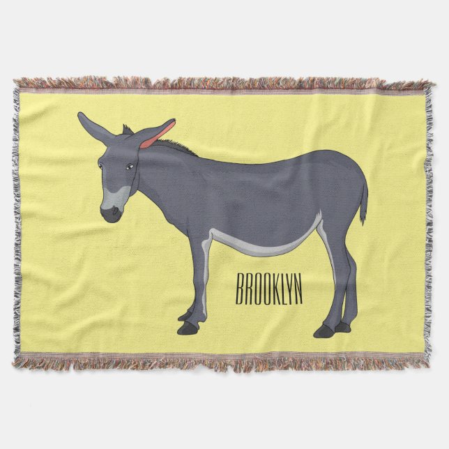 Manta Ilustracion personalizado de burro (Anverso)