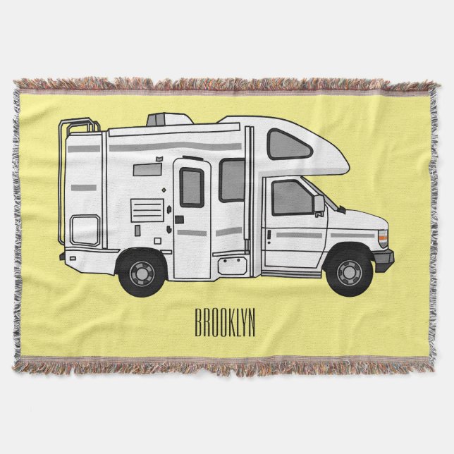 Manta Ilustracion personalizado de Campervan (Anverso)
