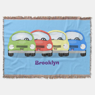 Manta Ilustracion personalizado de coches Cute kawaii