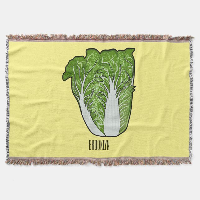 Manta Ilustracion personalizado de col chino (Anverso)