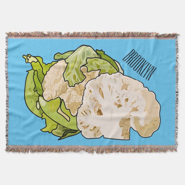 Manta Ilustracion personalizado de coliflor (Anverso)
